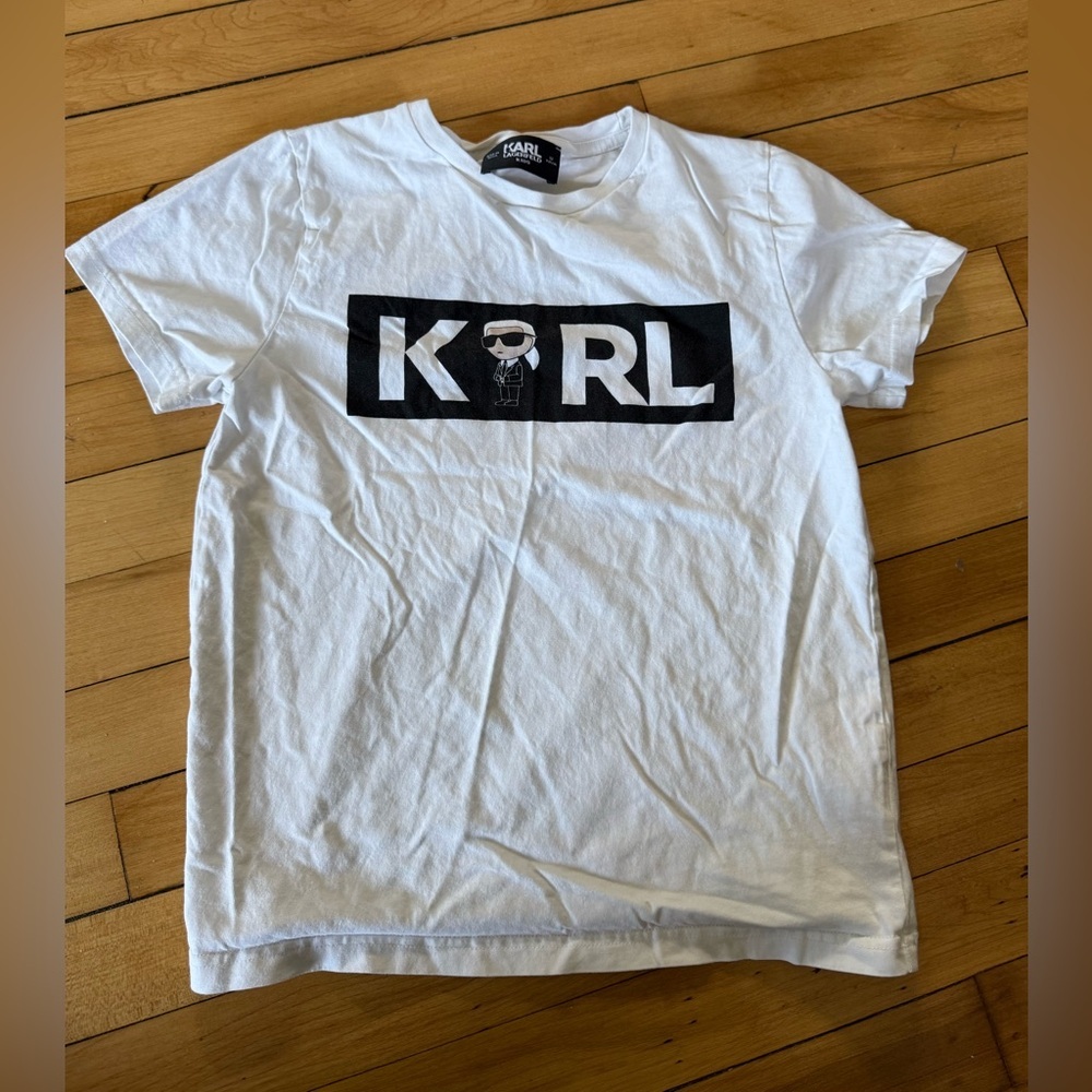 KARL‎ LAGERFELD Boys White Logo T-Shirt